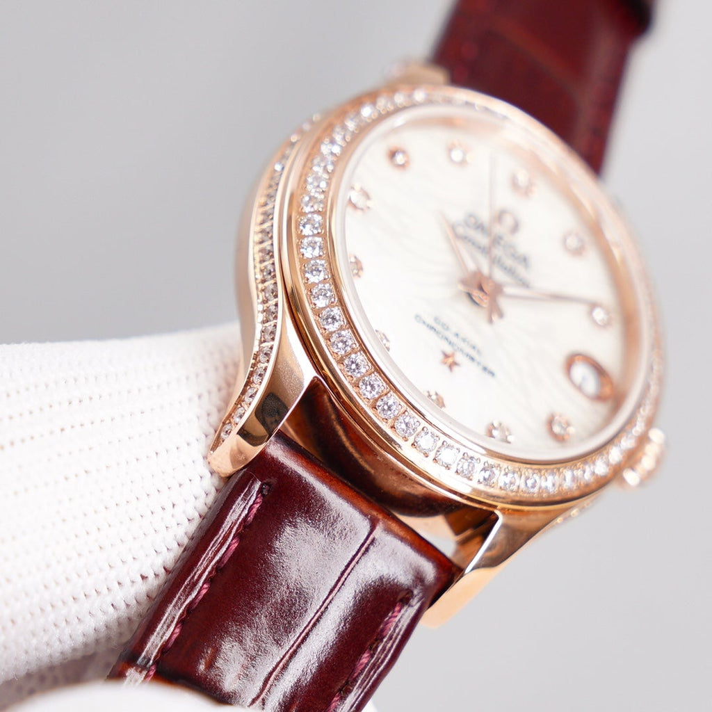 VARELLO CLASSIC 33MM AUTOMATIC ROSE GOLD DIAMOND BEZEL
