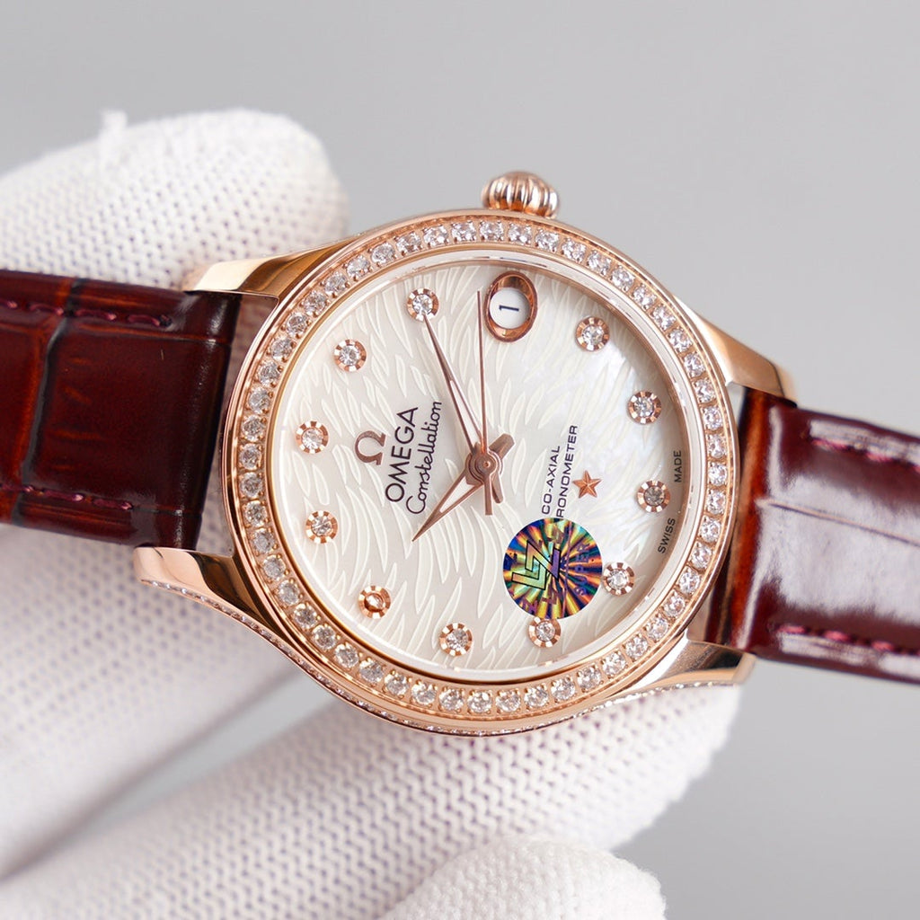 VARELLO CLASSIC 33MM AUTOMATIC ROSE GOLD DIAMOND BEZEL
