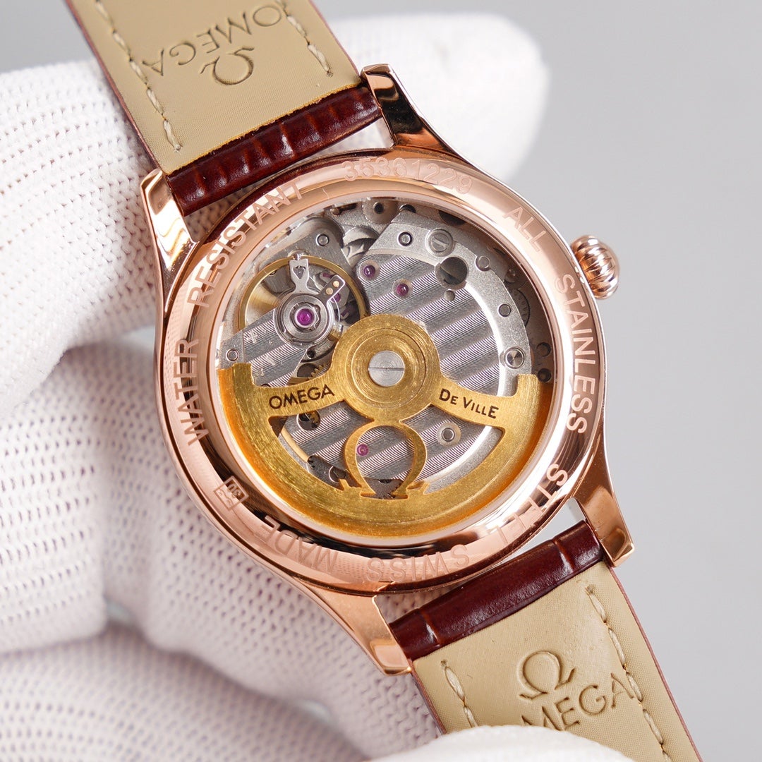 VARELLO CLASSIC 33MM AUTOMATIC ROSE GOLD DIAMOND BEZEL