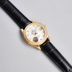 VARELLO CLASSIC 33MM AUTOMATIC GOLD DIAMOND BEZEL