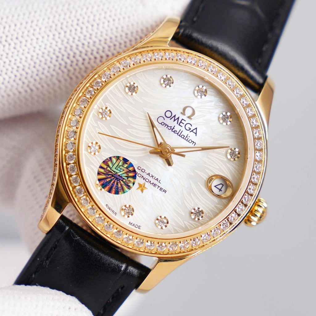 VARELLO CLASSIC 33MM AUTOMATIC GOLD DIAMOND BEZEL