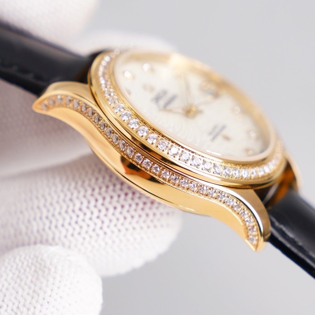 VARELLO CLASSIC 33MM AUTOMATIC GOLD DIAMOND BEZEL