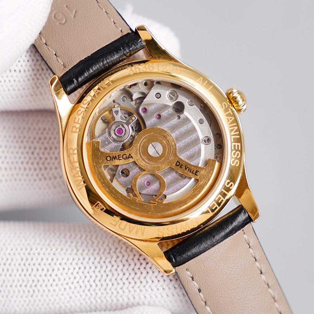 VARELLO CLASSIC 33MM AUTOMATIC GOLD DIAMOND BEZEL