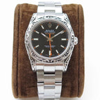 CLASSIC 40MM HAND-ENGRAVED CASE BLACK DIAL WATCH