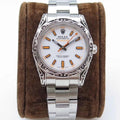 CLASSIC 40MM HAND-ENGRAVED CASE WHITE DIAL WATCH