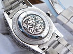 CLASSIC 40MM HAND-ENGRAVED CASE WHITE DIAL WATCH