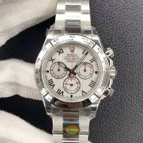 CLASSIC 40MM METEORITE DIAL ROMAN NUMERAL CHRONOGRAPH WATCH