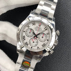 CLASSIC 40MM METEORITE DIAL ROMAN NUMERAL CHRONOGRAPH WATCH