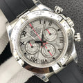 CLASSIC 40MM METEORITE DIAL ROMAN NUMERAL RUBBER STRAP CHRONOGRAPH WATCH