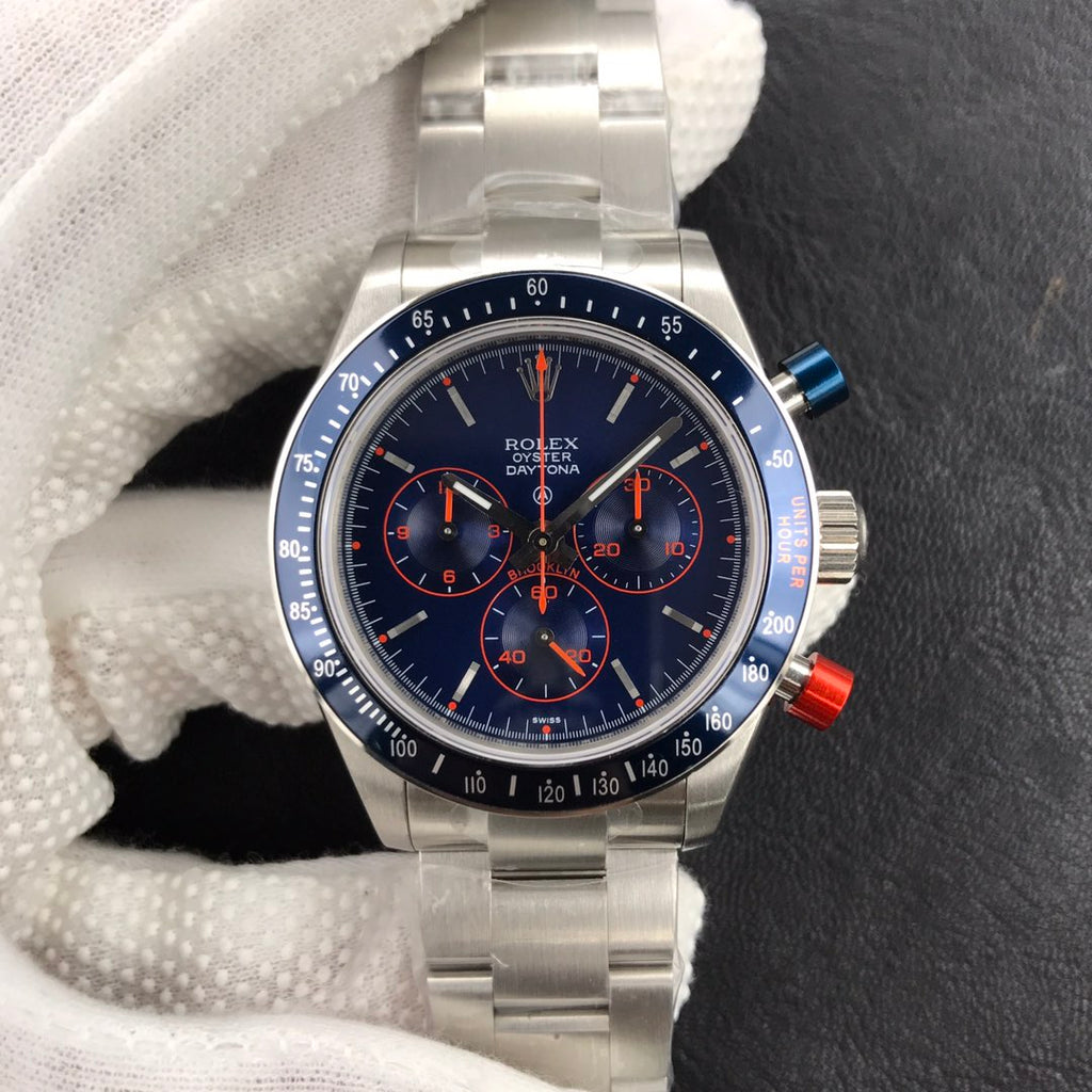 CLASSIC 40MM BLUE CERAMIC BEZEL CHRONOGRAPH WATCH