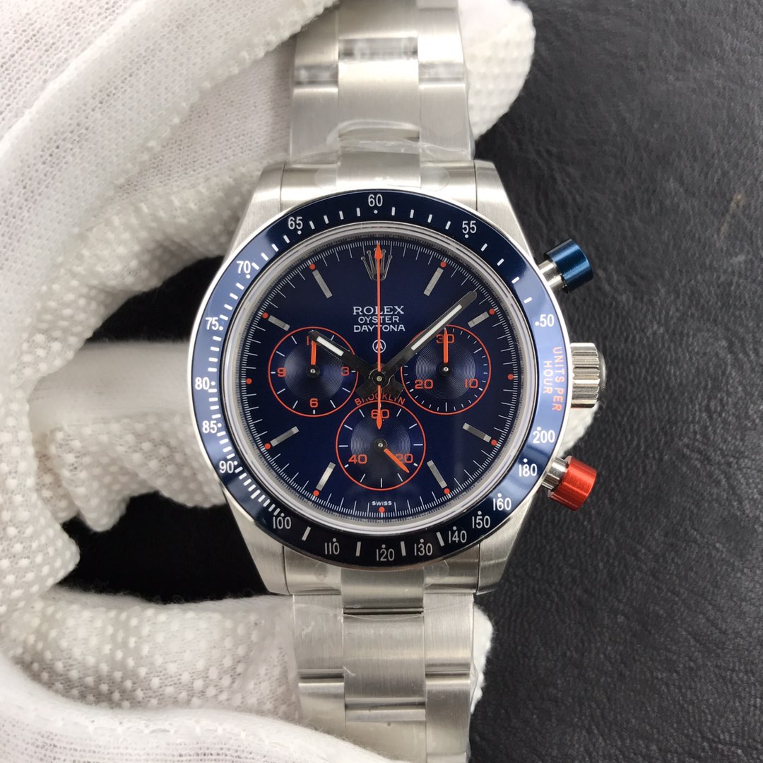 CLASSIC 40MM BLUE CERAMIC BEZEL CHRONOGRAPH WATCH