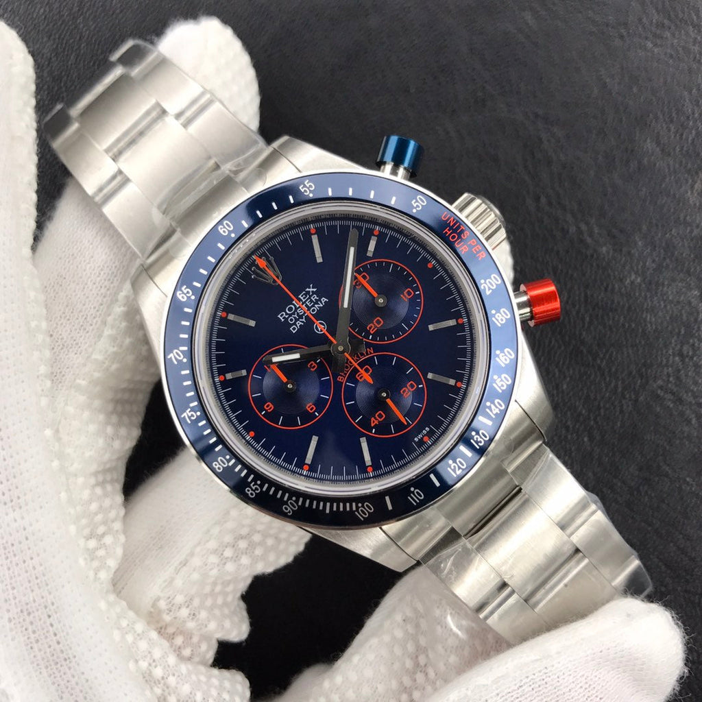 CLASSIC 40MM BLUE CERAMIC BEZEL CHRONOGRAPH WATCH