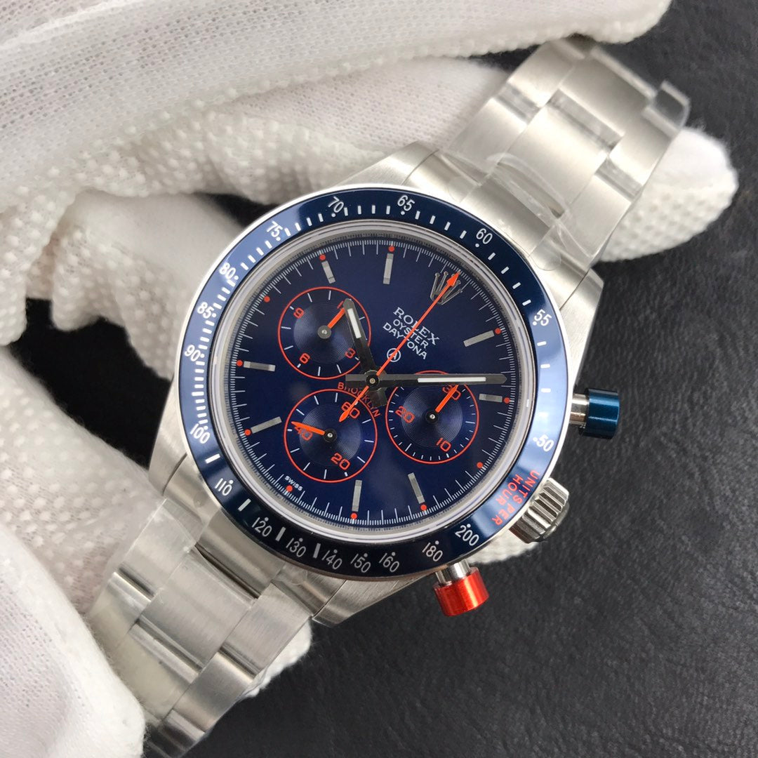 CLASSIC 40MM BLUE CERAMIC BEZEL CHRONOGRAPH WATCH
