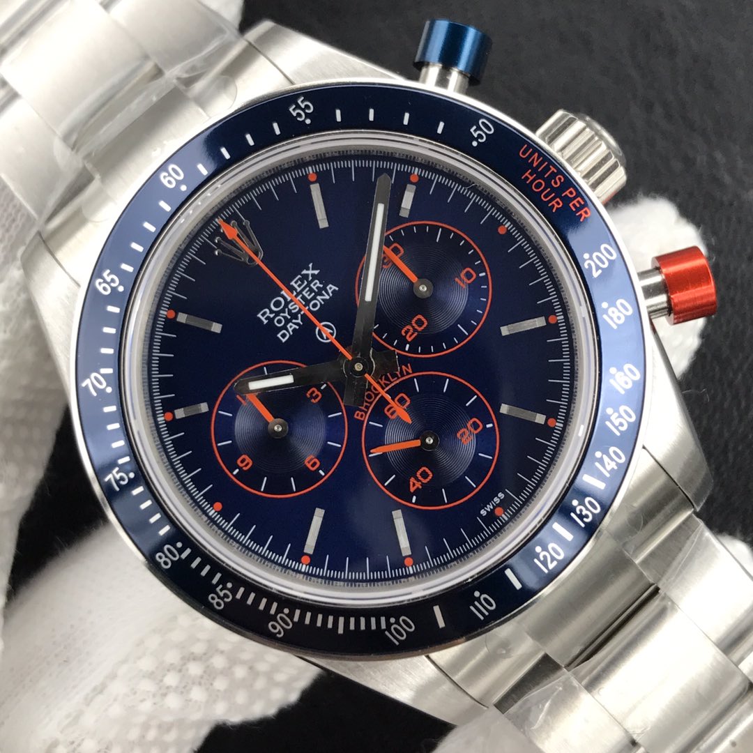 CLASSIC 40MM BLUE CERAMIC BEZEL CHRONOGRAPH WATCH