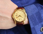CLASSIC 42MM DATE GOLD-TONE CASE WATCH