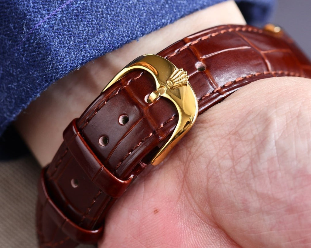 CLASSIC 42MM DATE GOLD-TONE CASE WATCH