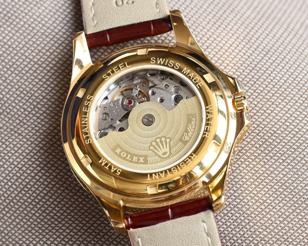 CLASSIC 42MM DATE GOLD-TONE CASE WATCH