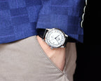 VARELLO VARELLO CLASSIC 40MM WHITE DIAL ANNUAL CALENDAR