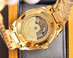 CLASSIC 41MM SMOOTH BEZEL GOLD-TONE CASE DIAMOND NUMERAL WATCH
