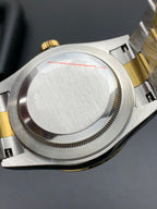 CLASSIC TWO-TONE GOLD-TONE & STEEL BLACK DIAL WATCH