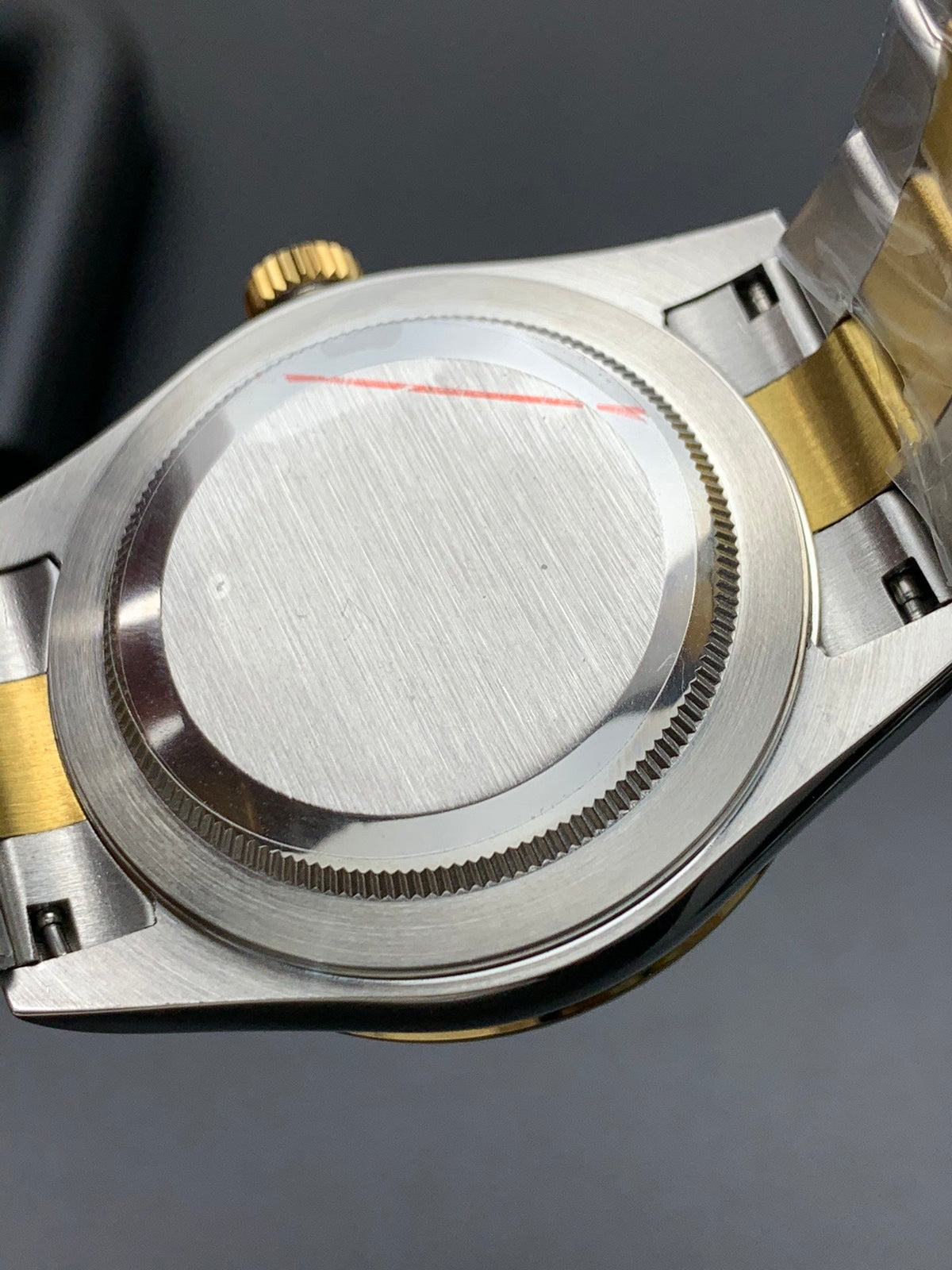 CLASSIC TWO-TONE GOLD-TONE & STEEL BLACK DIAL WATCH