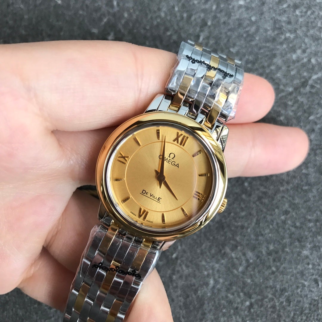 VARELLO CLASSIC PRESTIGE 27MM QUARTZ GOLD STEEL YELLOW GOLD DIAL