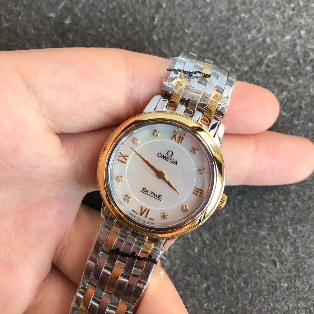 VARELLO CLASSIC PRESTIGE 27MM QUARTZ GOLD STEEL DIAMOND NUMERALS