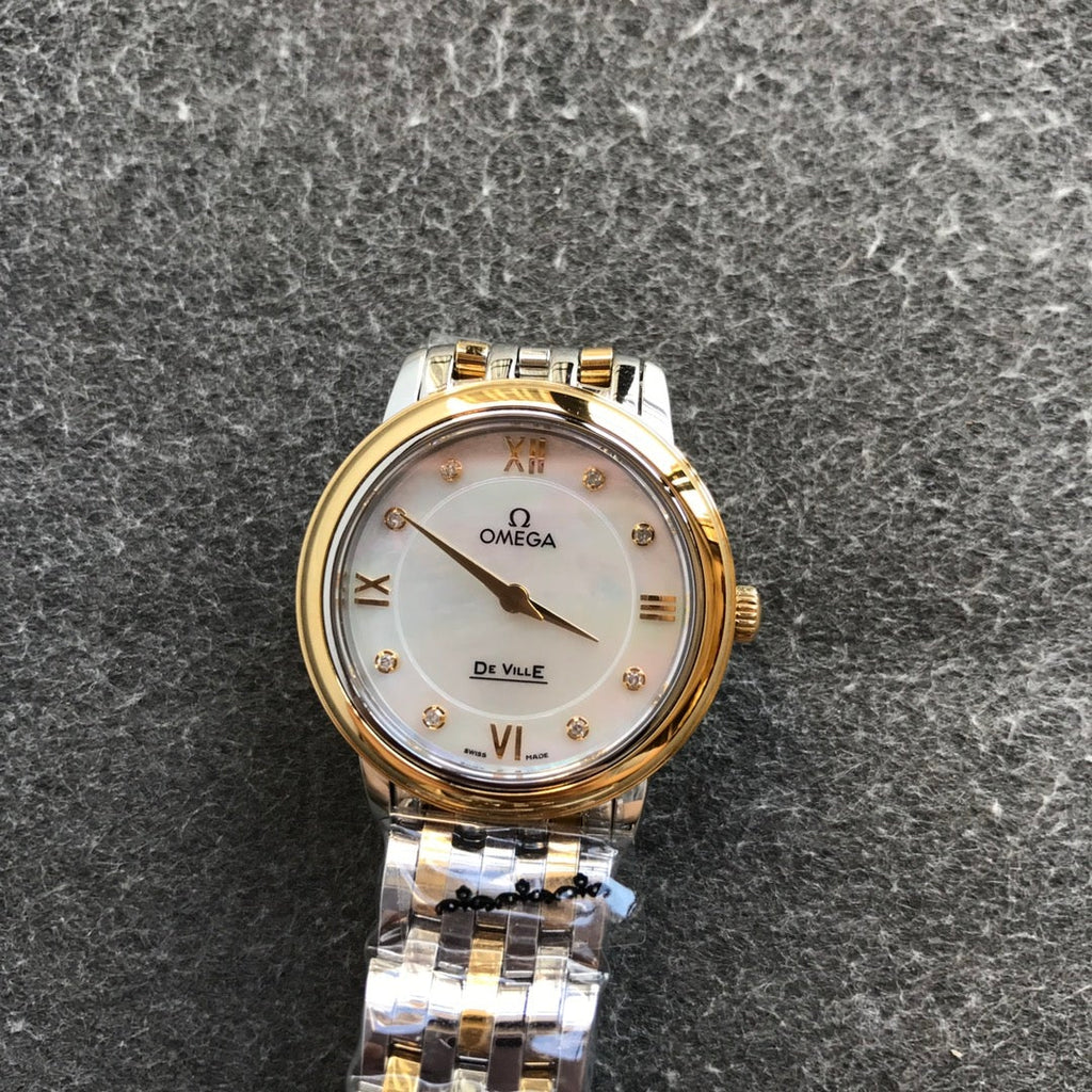 VARELLO CLASSIC PRESTIGE 27MM QUARTZ GOLD STEEL DIAMOND NUMERALS