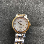 VARELLO CLASSIC PRESTIGE 27MM QUARTZ GOLD STEEL DIAMOND NUMERALS