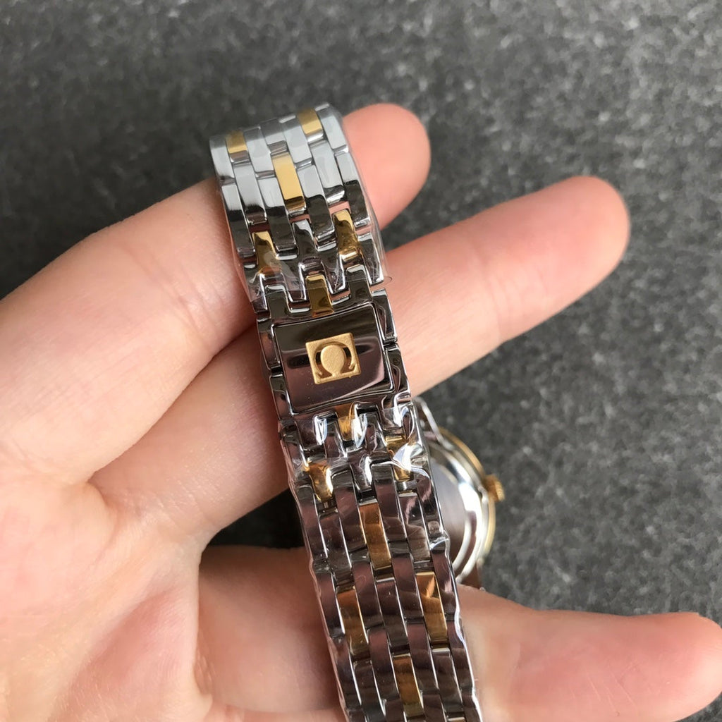 VARELLO CLASSIC PRESTIGE 27MM QUARTZ GOLD STEEL DIAMOND NUMERALS