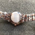 VARELLO CLASSIC PRESTIGE 27MM QUARTZ ROSE GOLD STEEL MOP DIAL