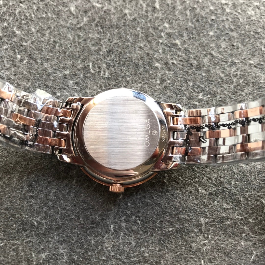 VARELLO CLASSIC PRESTIGE 27MM QUARTZ ROSE GOLD STEEL MOP DIAL