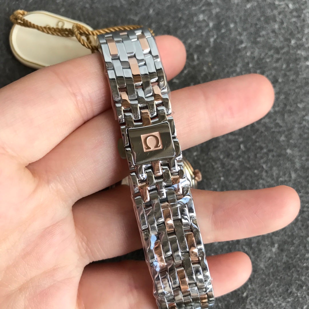 VARELLO CLASSIC PRESTIGE 27MM QUARTZ ROSE GOLD STEEL MOP DIAL