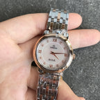 VARELLO CLASSIC PRESTIGE 27MM QUARTZ ROSE GOLD STEEL DIAMOND NUMERALS