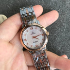 VARELLO CLASSIC PRESTIGE 27MM QUARTZ ROSE GOLD STEEL DIAMOND NUMERALS