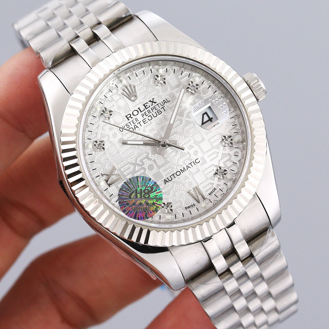 CLASSIC 41MM STEEL CASE FLUTED MOTIF DIAL WATCH