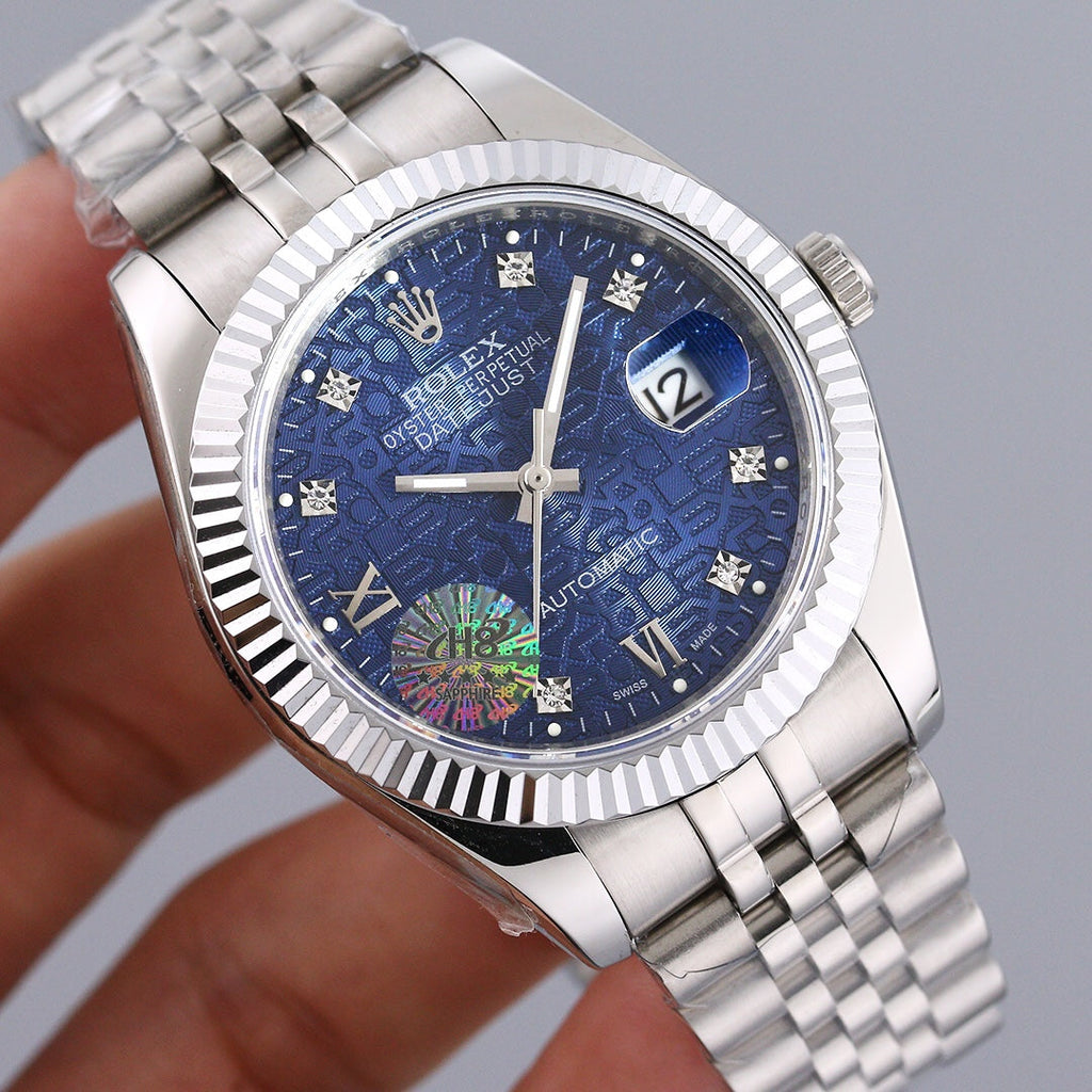 CLASSIC 41MM STEEL CASE FLUTED MOTIF DIAL WATCH