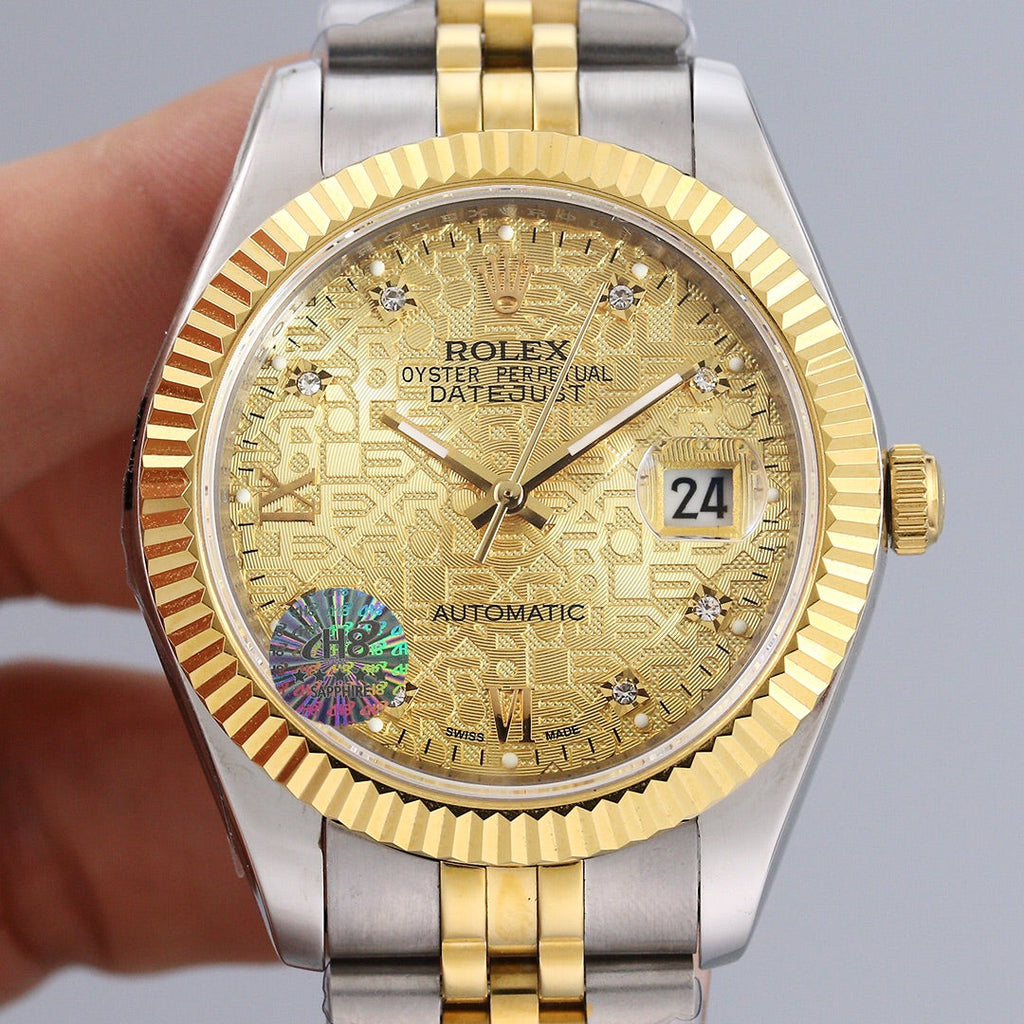 CLASSIC 41MM GOLD-TONE CASE FLUTED MOTIF DIAL WATCH