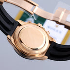 CLASSIC 40MM CERAMIC BEZEL ROSE GOLD-TONE CASE METEORITE DIAL CHRONOGRAPH WATCH