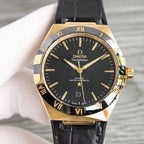 VARELLO CLASSIC 41MM GOLD CASE BLACK LEATHER