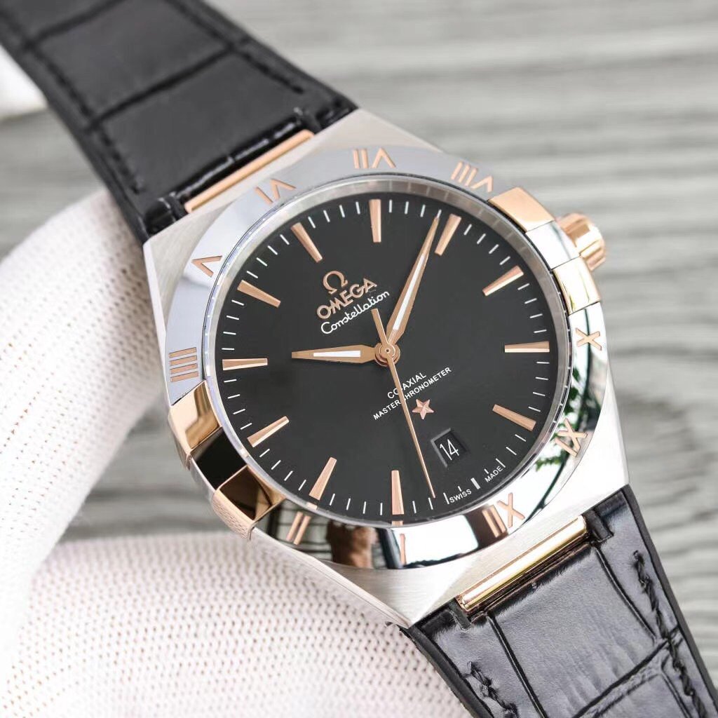 VARELLO CLASSIC 41MM GOLD CASE BLACK LEATHER
