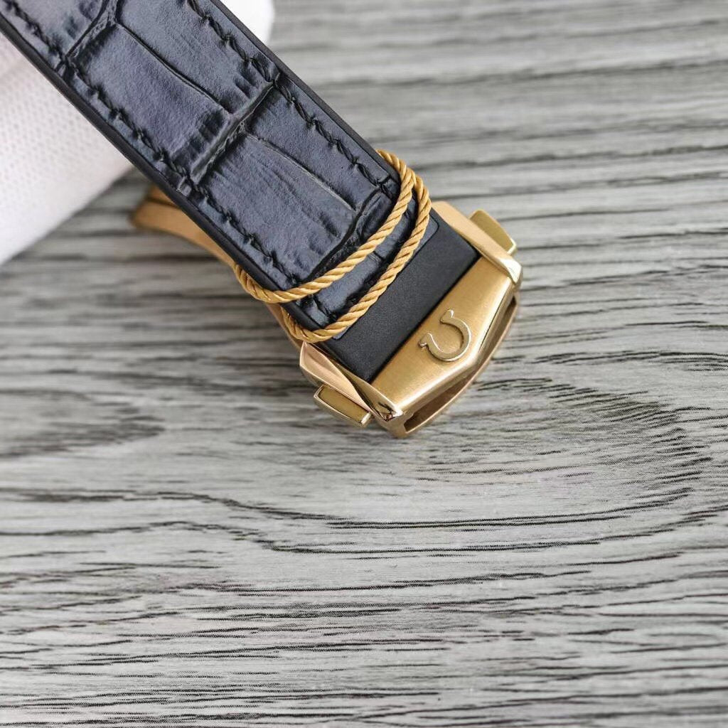VARELLO CLASSIC 41MM GOLD CASE BLACK LEATHER