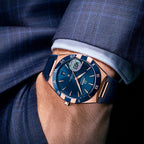 VARELLO CLASSIC 41MM BLUE DIAL LEATHER