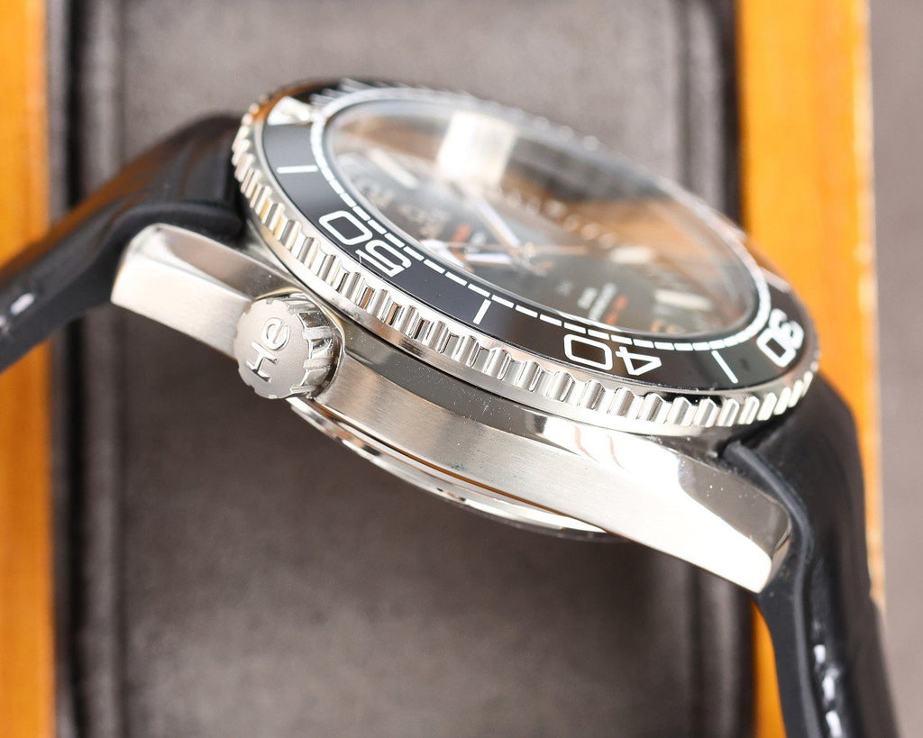 VARELLO CLASSIC PROFESSIONAL PLANET OCEAN 600M BLACK CERAMIC LEATHER