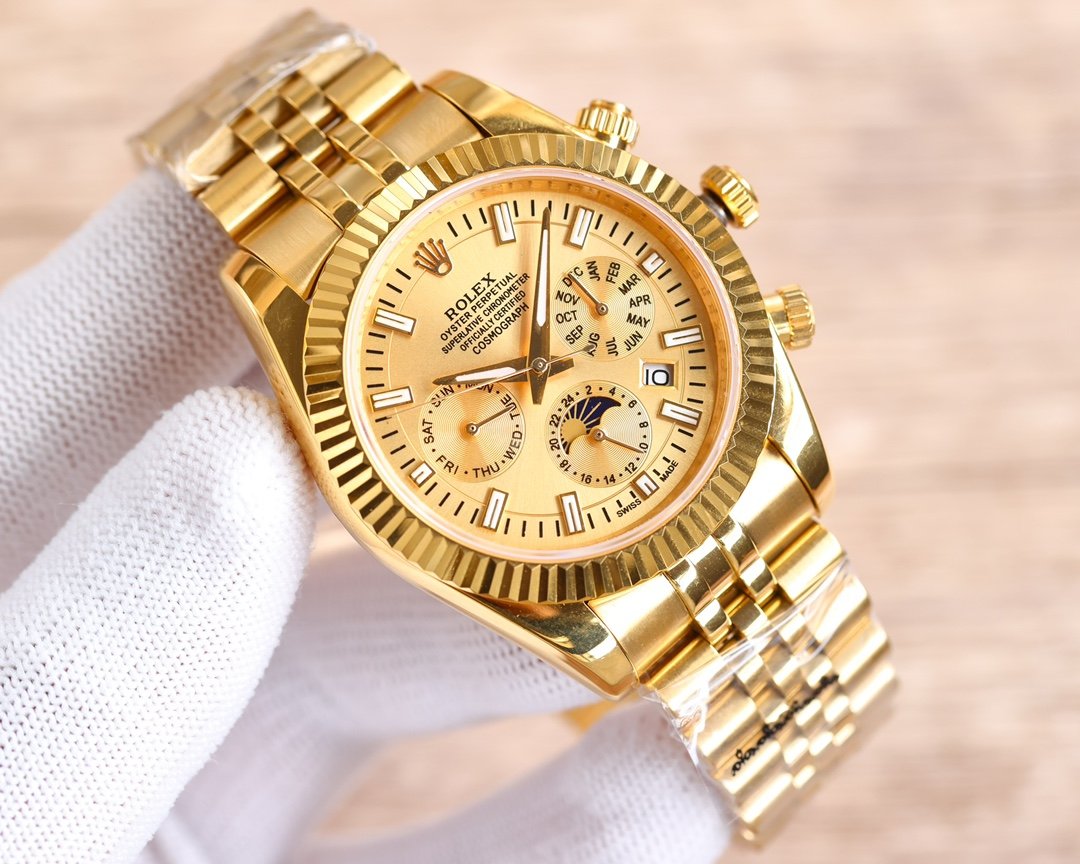 CLASSIC 41MM GOLD-TONE CASE CHRONOGRAPH WATCH