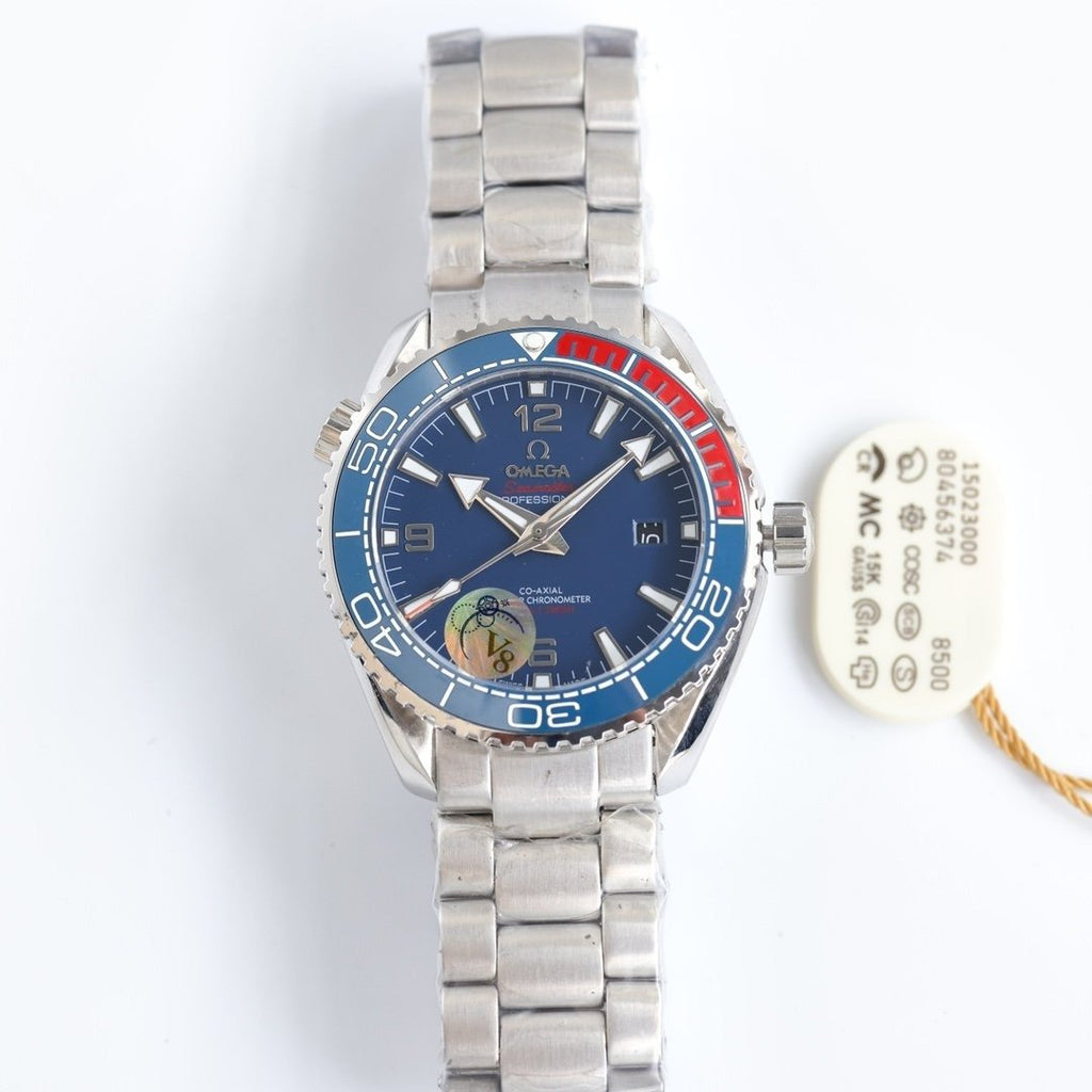 VARELLO CLASSIC OCEAN 600M CERAMIC BLUE DIAL STEEL BRACELET