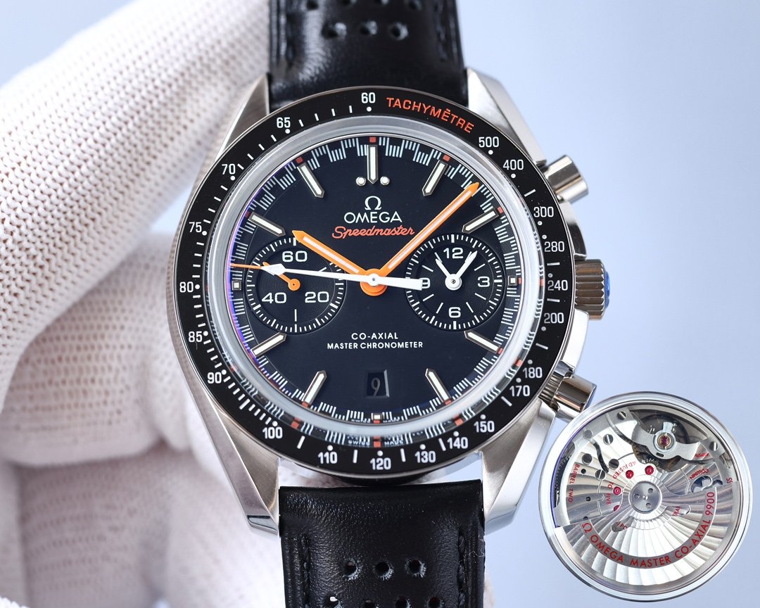 VARELLO CLASSIC RACING 44 CERAMIC BLACK DIAL LEATHER