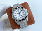 CLASSIC GMT CERAMIC BLACK BEZEL WHITE DIAL WATCH