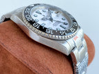 CLASSIC GMT CERAMIC BLACK BEZEL WHITE DIAL WATCH