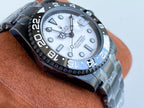 CLASSIC GMT ALL-BLACK BEZEL WHITE DIAL WATCH